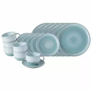 Villeroy & Boch like. by Perlemor Aqua Kaffeeservice 18-teilig