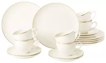 Seltmann Weiden Savona Kaffeeservice 18-teilig Goldlinie
