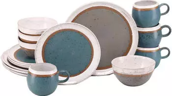 CreaTable 25138, Fjord Bunt, Kombiservice 16-tlg, Steinzeug