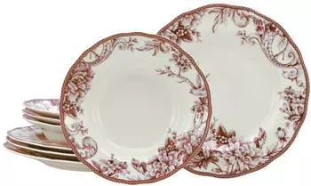 CreaTable 24769, Adelaide Rot, Tafelservice 8-tlg, Porzellan