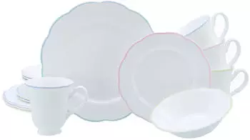 CreaTable 24841, Florine Bunt, Kombiservice 16-tlg, Steingut