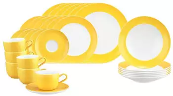 Seltmann Weiden Liberty Pure Colors Kombiservice 30-teilig Yellow Glow