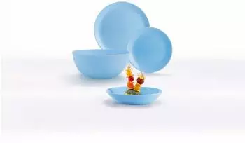 Luminarc Diwali Tafelservice 19-tlg. für 6 Personen, Hartglas, blau