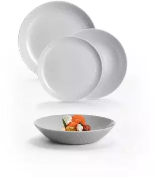 Luminarc Pampille Tafelservice, Opalglas, Granit, 18-teilig (9532160)
