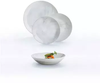 Luminarc Diwali Granit Marmor Opal-Geschirrset 18-teilig für 6 Personen (5427507)