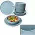 Ritzenhoff & Breker Ritzenhoff 12tlg Tafelservice Jasper Graublau Steingut Speiseteller Suppenteller