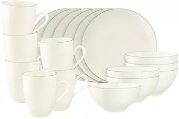 Seltmann Weiden Savona Fr&uuml;hst&uuml;cksservice 18-teilig Grey Line