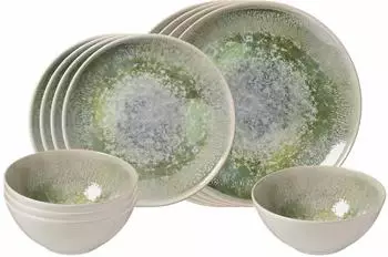 Ritzenhoff & Breker Cecina Basic-Set 12-teilig gemustert - Jade