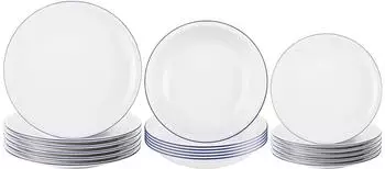 Seltmann Weiden Compact Blaurand Teller-Set 18-teilig