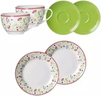 Ritzenhoff & Breker SHANTI DOPPIO Kaffeeservice 6-teilig gr&uuml;n