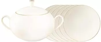 Seltmann Weiden Savona Suppen-Set 7-teilig Goldlinie