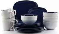 Retsch Arzberg Kombiservice "Geschirr-Set, Service NOVA SQUARE" Bicolor-Look, 16