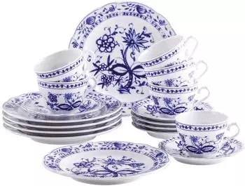 Kahla Rosella Kaffeeservice 18-tlg., Zwiebelmuster, Porzellan (170290A72067C)