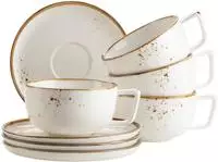 M&Auml;SER Tasse "Kaffeetassen-Set Pinta, aus Porzellan" 8er Set, bestehend aus 4 Tassen