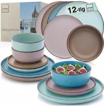 Sänger Bombay Geschirrset Steingut 12-teilig, 4 Personen (227050)