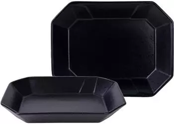 CreaTable Streat Food Streat Box Steinzeug schwarz, 2-tlg. (33958)