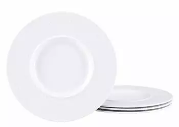 CreaTable Show Time Hammer Weiss Tellerset 4-tlg, Porzellan (25148)