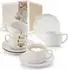Sänger Korfu Kaffeetassen-Set 8-teilig, Steingut, creme, 160ml (223960)