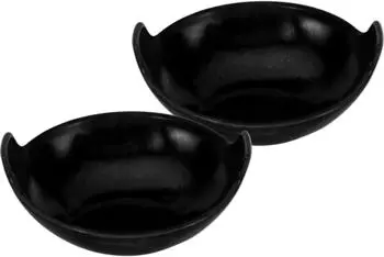 CreaTable Street Food Balti Dish schwarz 300ml Steinzeug, 2-teilig (33965)