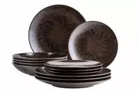 M&Auml;SER Tafelservice "METALLIC BRONZE, aus Keramik" Teller Set, Geschirr-Set, Service