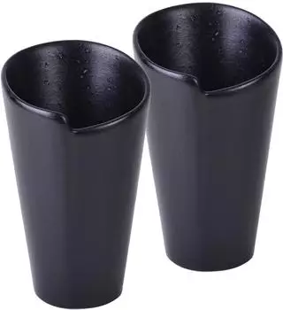 CreaTable Streat Food Cone Servierteller-Set 2-tlg., schwarz, Steinzeug (33962)