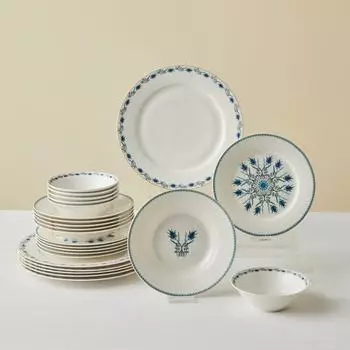 Karaca Forever Bone İznik Bone China Geschirrset 24-teilig, 6 Personen (1000251895001)