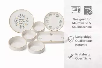 Hermia Concept Frühstücks-Geschirrset 14-tlg. mehrfarbig, Keramik (MCH009886)