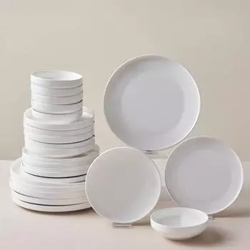 Karaca Streamline New Saturn Tafelservice, 24-teilig, 6 Personen, wei&szlig; (000001000153202001)