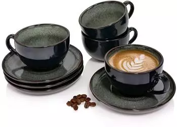 Sänger Kopenhagen Kaffeetassen-Set 8-teilig, Steingut, 4 Personen (223110)