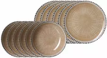 Ritzenhoff & Breker Natura Tafelservice 12-teilig, Steinzeug, creme