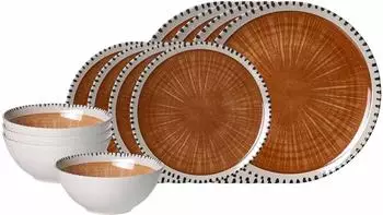 Ritzenhoff & Breker Natura Basic-Set Kombiservice 12-teilig, braun, Steinzeug