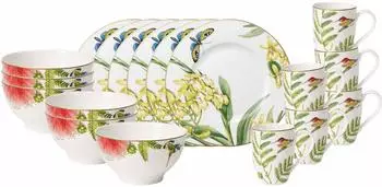 Villeroy & Boch Amazonia Fr&uuml;hst&uuml;cks-Set 18-teilig, Porzellan, mehrfarbig