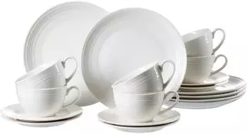 Ritzenhoff & Breker Levi Kaffeeservice 18-teilig, wei&szlig;, Porzellan (418156)