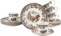 CreaTable Kaffeeservice "Haydon Grove Bunt, Service 18-tlg." Landhausstil,...