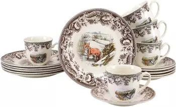 CreaTable Haydon Grove Bunt Kaffeeservice 18-tlg. Steingut (25036)