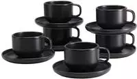 CreaTable Tasse "Uno, Kaffeetassen, Set 12-tlg." hochwertiges Steinzeug, seidenmatte
