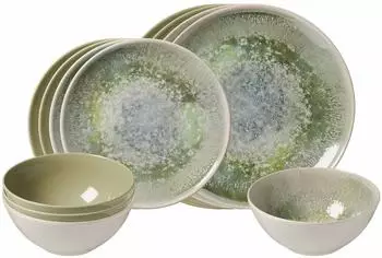 Ritzenhoff & Breker Cecina Basic-Set Kombiservice 12-teilig, gr&uuml;n/jade, Steinzeug