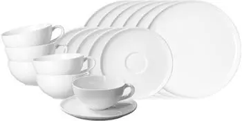 Ritzenhoff & Breker Skagen Teeservice 18-teilig, Porzellan, weiß