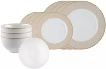 Ritzenhoff & Breker Geo Basic-Set Kombiservice 12-teilig, Porzellan, beige