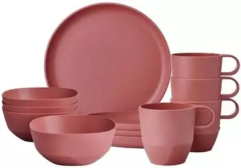 Mepal Silueta Fr&uuml;hst&uuml;cks-Set 12-teilig, Kunststoff, vivid mauve
