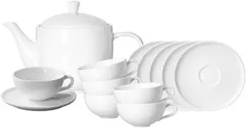 Ritzenhoff & Breker Skagen Teeservice, Porzellan, wei&szlig;, 13-teilig