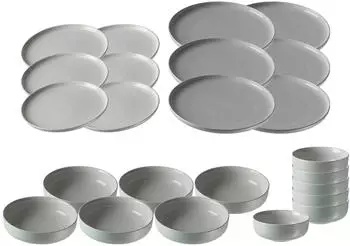 Ritzenhoff & Breker Jasper Teller & Schalenset 24-tlg., Keramik, mint, 6 Personen