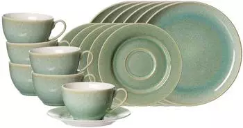 Ritzenhoff & Breker Borneo Kaffeeservice 18-teilig, gr&uuml;n, Steinzeug