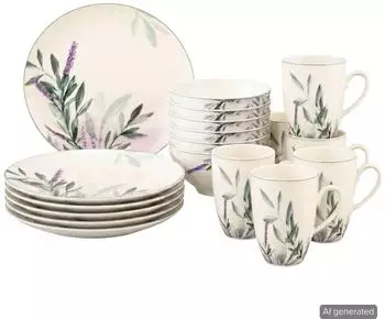 Seltmann Weiden Savona Provence Fr&uuml;hst&uuml;cks-Set, 18-teilig, Porzellan (74571)