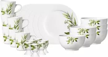 Ritzenhoff & Breker Evora Fr&uuml;hst&uuml;cksservice 24-teilig, Porzellan, f&uuml;r 6 Personen