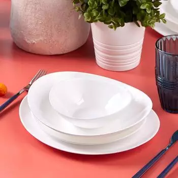 Karaca Pure Tafelservice 6 Personen Wei&szlig;