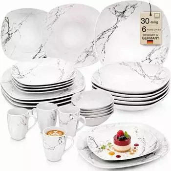 Bluespoon Bilgola Marmor Kombiservice 30-tlg. 6 Personen