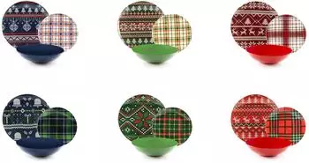 Excelsa Fall Winter Geschirrset 18-teilig, Porzellan & Steinzeug (67002)