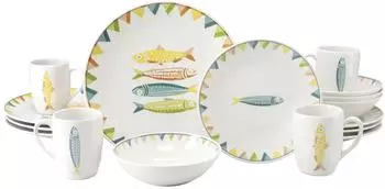 CreaTable Sardinhas Kombiservice 16-tlg., 4 Personen, Steinzeug (25402)