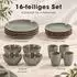 MICA Decorations Tabo Tafelservice 4 Personen Grün